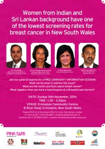 Free Community seminar for info on Breast Cancer screening