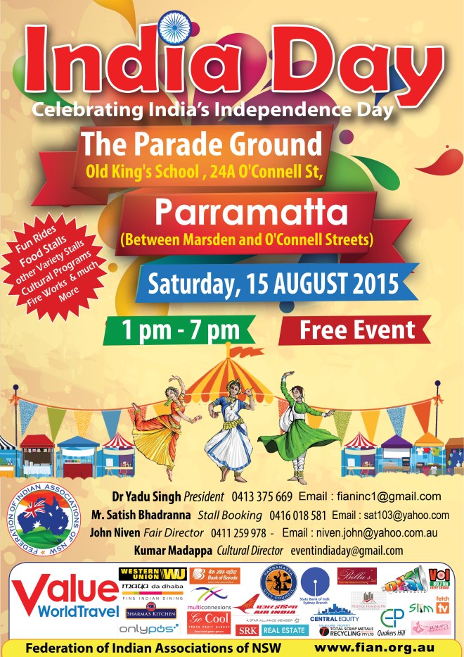 INDIA DAY POSTER A4 FINAL 23rd JULY